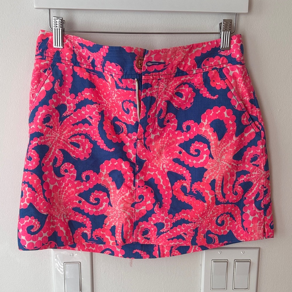 Lilly Pulitzer Pink and Blue Patterned Skirt
